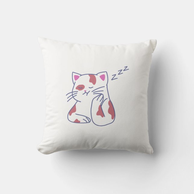 Nap Time Pillow | Cozy Catcore Vibes Kudde (Framsida)