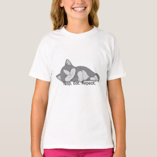 Nap Tröja – Söt Grafisk Sovande Kattdesign