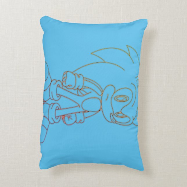 Nap with Sonic: Sonic the Hedgehog Pillow Prydnadskudde (Baksidan(Vertikal))