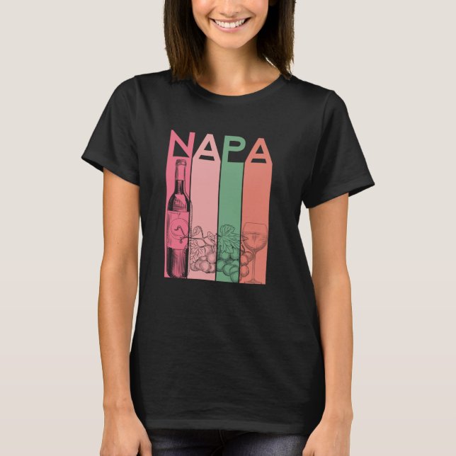 Napa California Vin Land Tasting Valley Kärlek R T Shirt (Framsida)