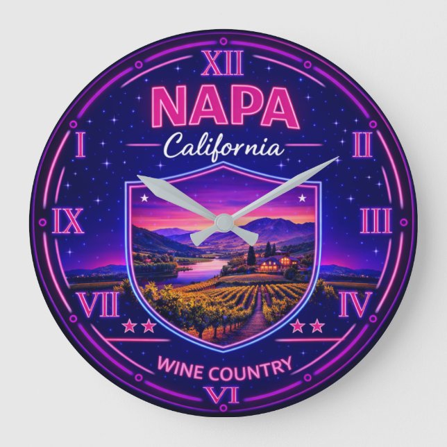 Napa California Vineyard  Stor Klocka (Framsida)