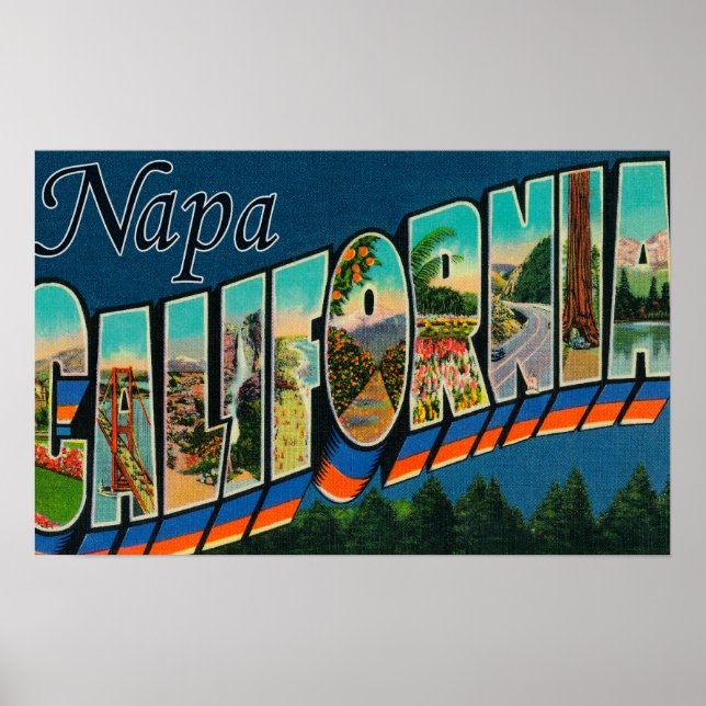 Napa, CaliforniaLarge Brev ScenesNapa, CA Poster (Framsidan)
