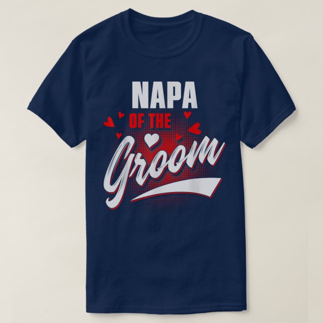 Napa till brudgummens bröllopsparti matchande brud t shirt (Design framsida)