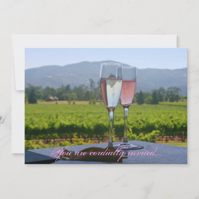 Napa Valley-bröllopsinbjudningar Inbjudningar (Framsida)