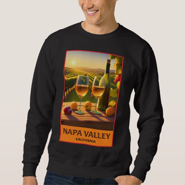 Napa Valley California Lång Ärmad Tröja (Framsida)