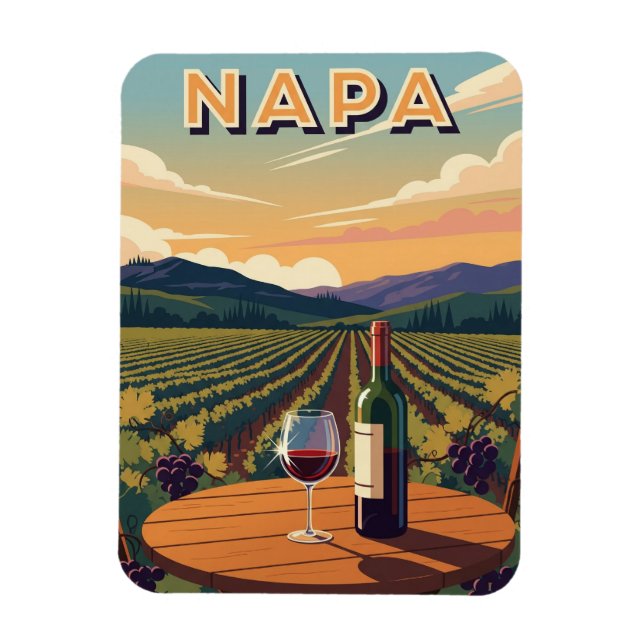Napa Valley California Magnet (Vertikal)