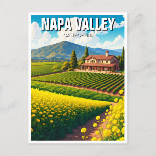 Napa Valley California Mustard Flowers Vykort