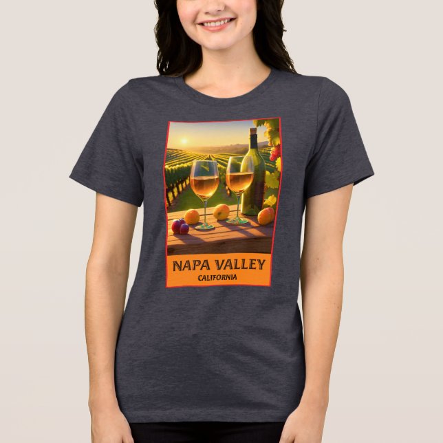Napa Valley California T Shirt (Framsida)