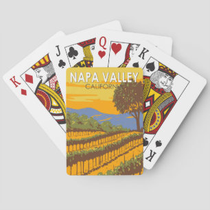 Napa Valley California Travel Art Vintage Casinokort