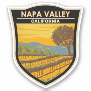 Napa Valley California Travel Art Vintage Klistermärken