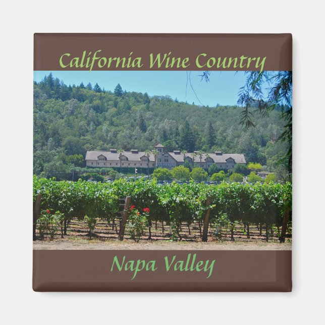 Napa Valley California Vin Land Magnet (Framsidan)
