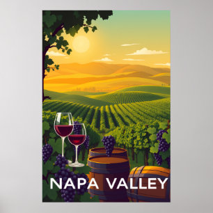 Napa Valley, California Vin Resor Vintage Konst Poster