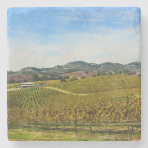 Napa Valley California Vineyard Underlägg Sten