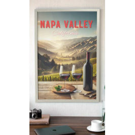 Napa Valley California Winery Travel Poster