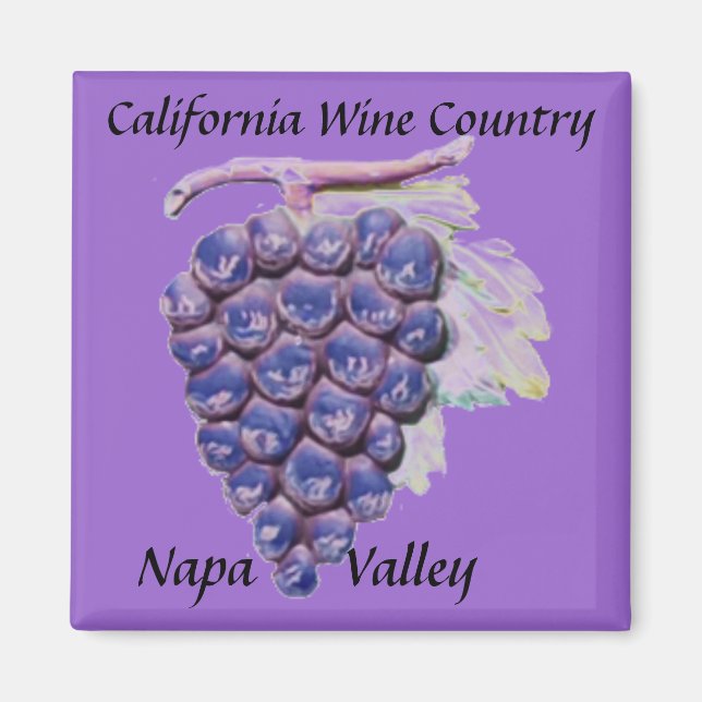 Napa Valley, Kalifornien Vin Land Magnet (Framsidan)