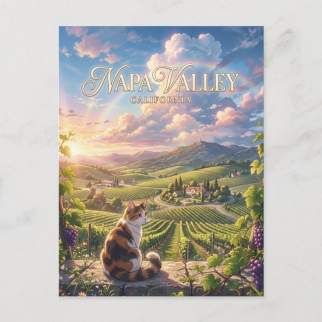 Napa Valley Kalifornien Vykort (Framsida)
