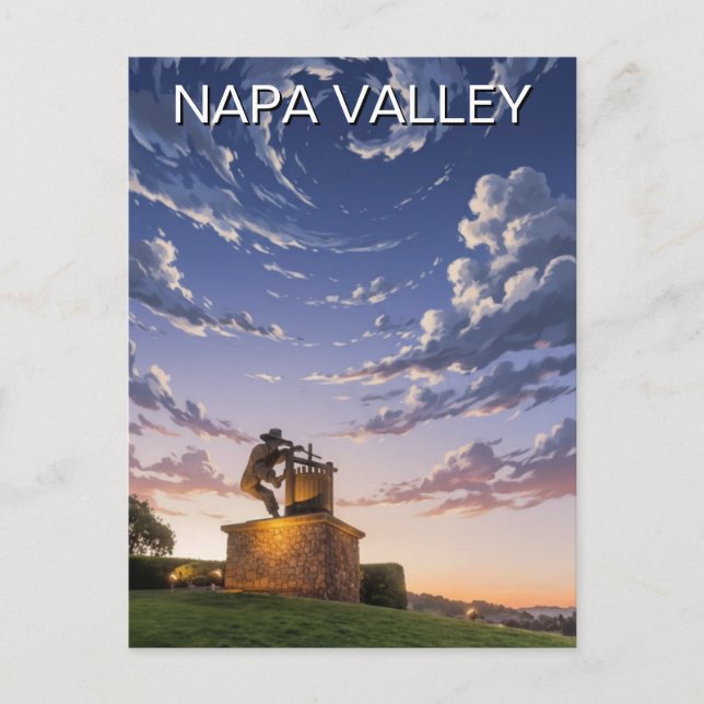 Napa Valley Kalifornien Vykort (Framsida)