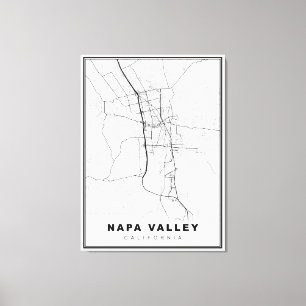 Napa Valley Karta Canvastryck