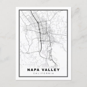 Napa Valley-karta Vykort
