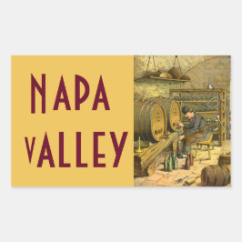 Napa Valley Travel Vin Land Luggage Sticker Rektangulärt Klistermärke