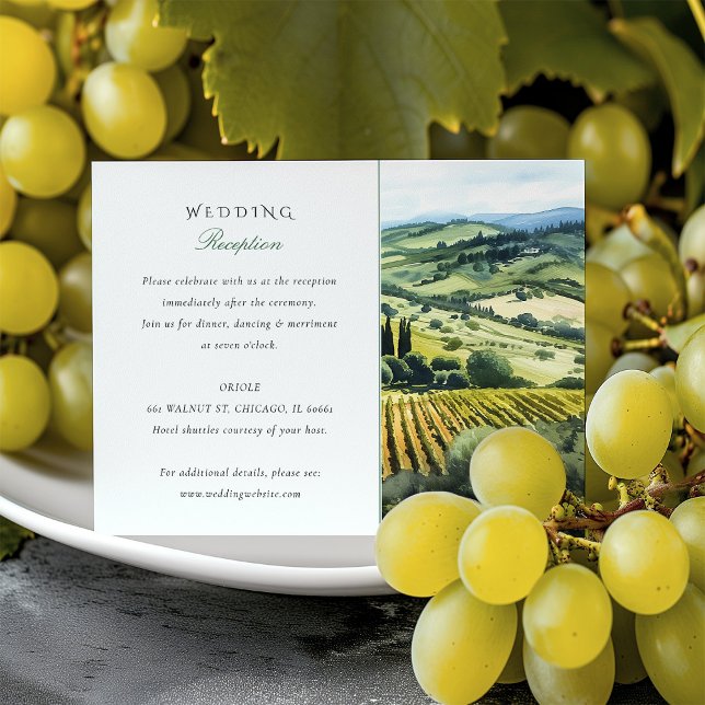 Napa Valley Vineyard-bröllopskort Tilläggskort (Skapare uppladdad)