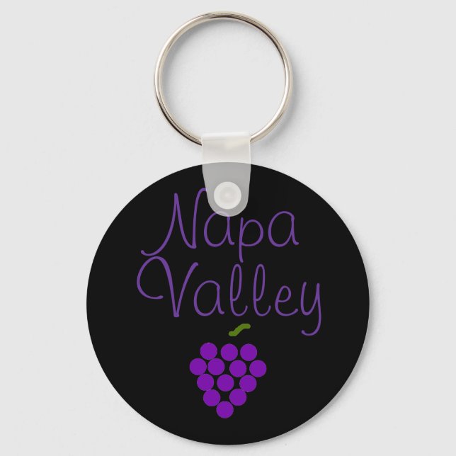 Napa Valley Vineyard Grapes Nyckelring (Framsida)