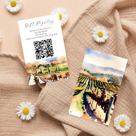 Napa Valley vineyard qr presentregister Tilläggskort