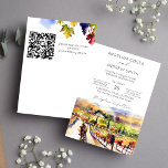Napa Valley vineyard vattencolor bröllop mall<br><div class="desc">Napa Valley vineyard vattencolor bröllop-mall finns i en inbjudan och hämtas omedelbart med QR-osa bakifrån</div>