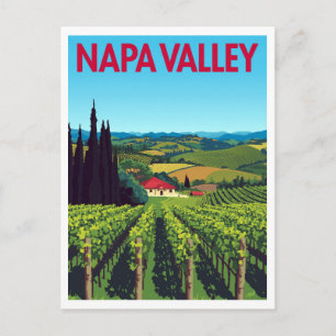 Napa Valley Vineyards Retro Resa Vykort