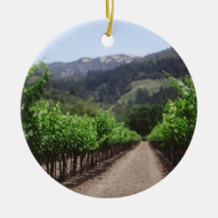 Napa Valley vingård Julgransprydnad Keramik
