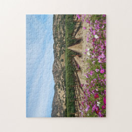 Napa Valley vingård på skörden Time med kosmos Pussel