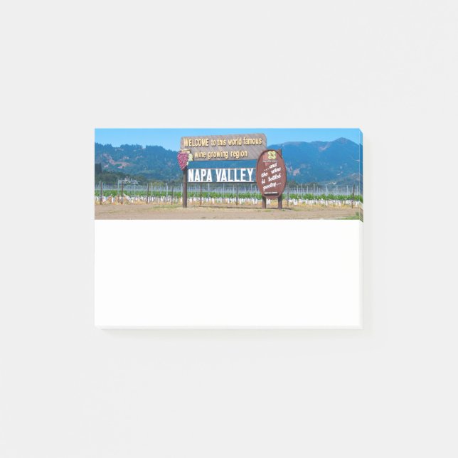 Napa Valley vinland Post-it Block (Framsida)