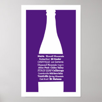 Napa Vin Lila Skriv ut Poster