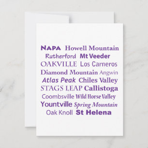 Napa Vin-platta anteckningskort