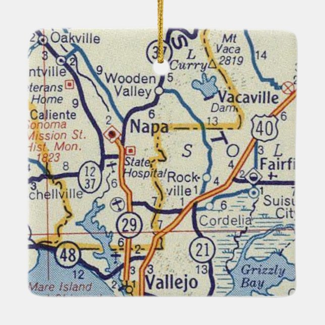 Napa Vintage Karta Julgransprydnad Keramik (Baksida)