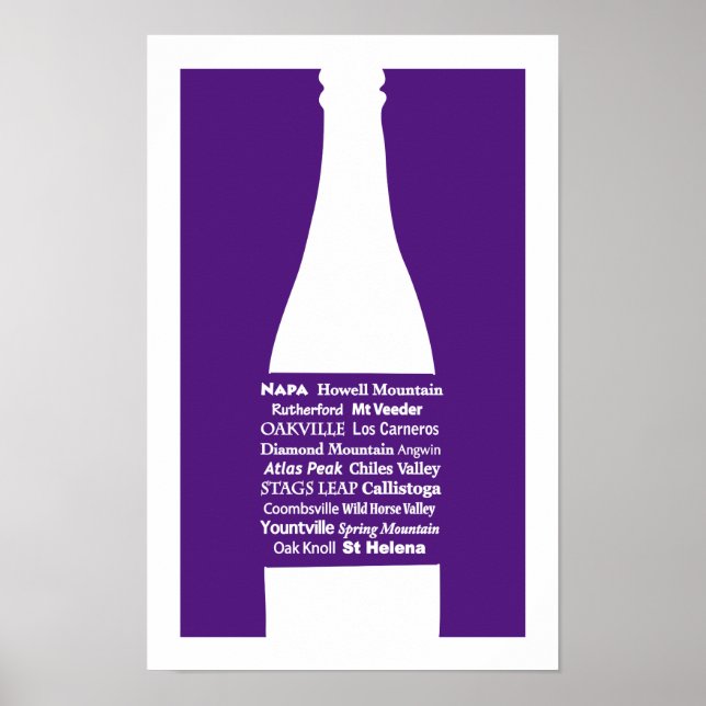 Napa Wine Purple Tryck (Framsidan)