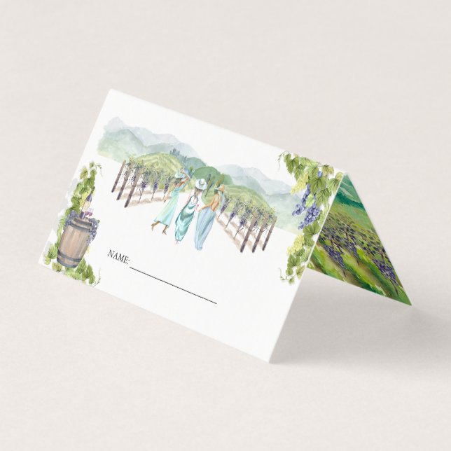 Napa Winery Bachelorette | Namn-platskort Visitkort (Framsida)