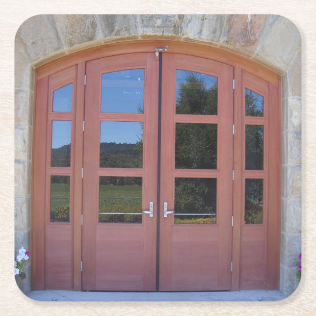 Napa Winery Door Underlägg Papper Kvadrat (Framsidan)