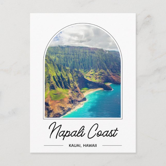 Napali-kusten Kauai Hawaii vykort (Framsida)