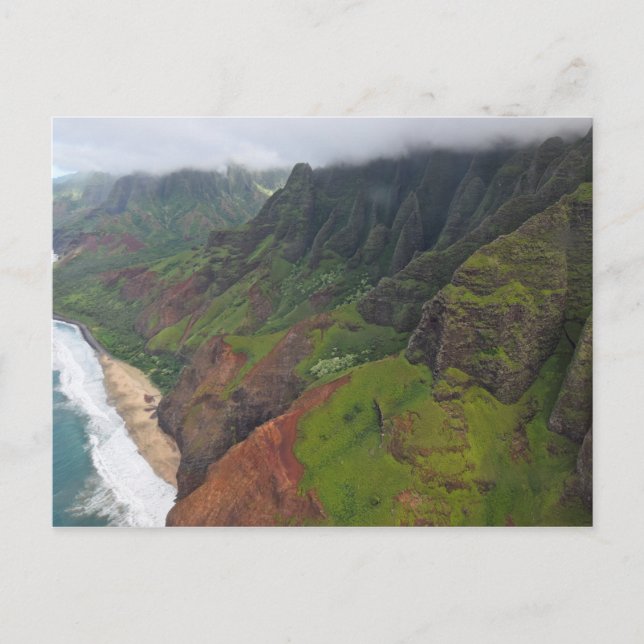 Na'Pali Kusten - Kauai, Hawaii-vykort Vykort (Framsida)