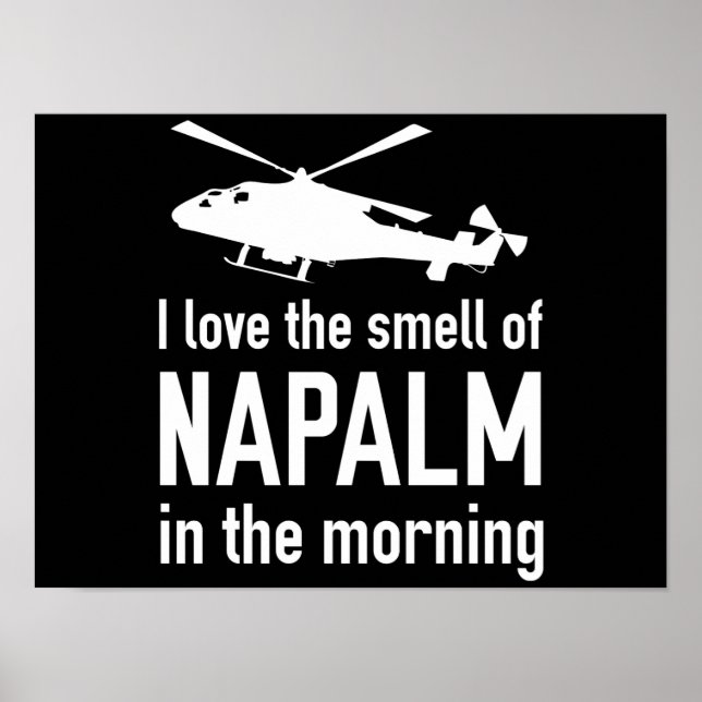 Napalm på morgonen poster (Framsidan)