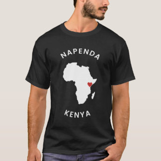 Napenda Kenya I Kärlek Kenya Swahili Kiswahili T Shirt