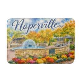 Naperville Illinois Maskros Springbrunn Riverwalk Badrumsmatta