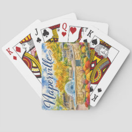 Naperville Illinois Maskros Springbrunn Riverwalk Casinokort