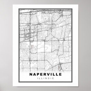 Naperville Karta Poster