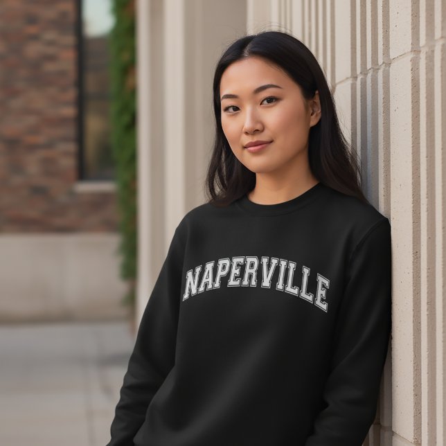 NAPERVILLE Universitetstila Amerikanska College Lång Ärmad Tröja (Skapare uppladdad)