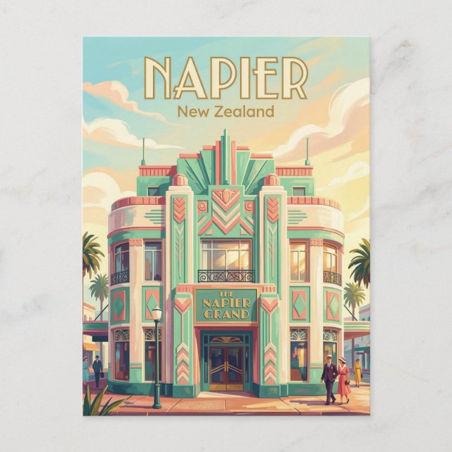 Napier Art Deco Nya Zeeland Vykort (Framsida)