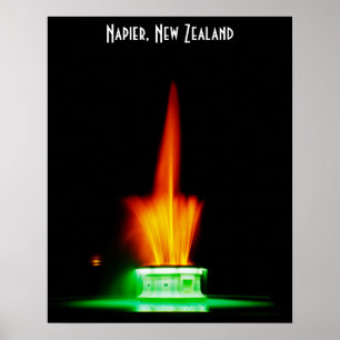 Napier NZ fontän Poster
