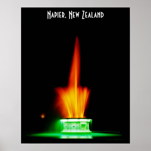 Napier NZ fontän Poster (Framsidan)