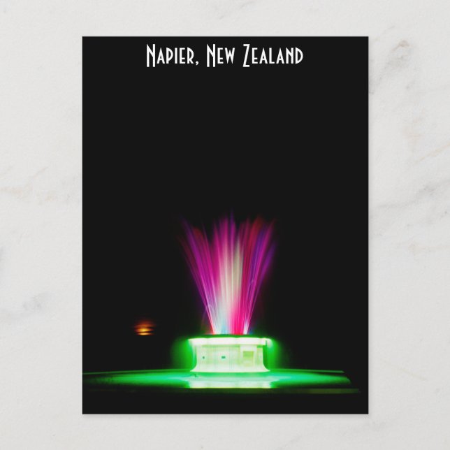 Napier NZ fontän Vykort (Framsida)